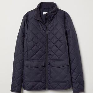 H&M L.O.G.G. Navy Quilted Jacket Sz 2